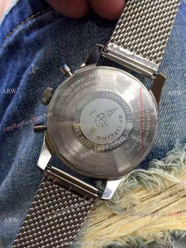 Copy Breitling Navitimer 01 Stainless Steel Mesh Band Watch Copy Breitling Navitimer 01 Stainless Steel Mesh Band Watch