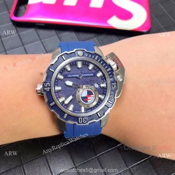 New Ulysse Nardin Deep Dive Hammerhead Shark Watches SS Black Dial New Ulysse Nardin Deep Dive Hammerhead Shark Watches SS Black Dial
