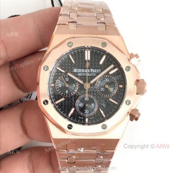 Swiss 7750 Replica Audemars Piguet Royal Oak Rose Gold Chronograph Dial Watches Swiss 7750 Replica Audemars Piguet Royal Oak Rose Gold Chronograph Dial Watches