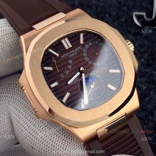 New Copy Patek Philippe Nautilus Power Reserve Rose Gold White Watches New Copy Patek Philippe Nautilus Power Reserve Rose Gold White Watches