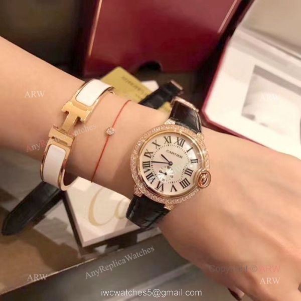 Copy Cartier Ballon Bleu de White MOP Dial Watches 36mm Copy Cartier Ballon Bleu de White MOP Dial Watches 36mm