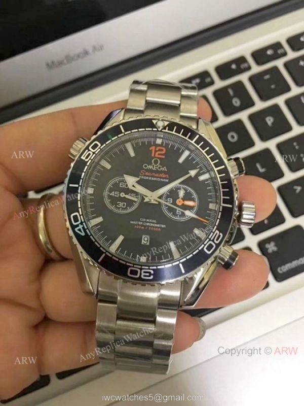 Omega Seamaster 600m Chronograph Watches SS Orange Unidirectional Bezel Omega Seamaster 600m Chronograph Watches SS Orange Unidirectional Bezel