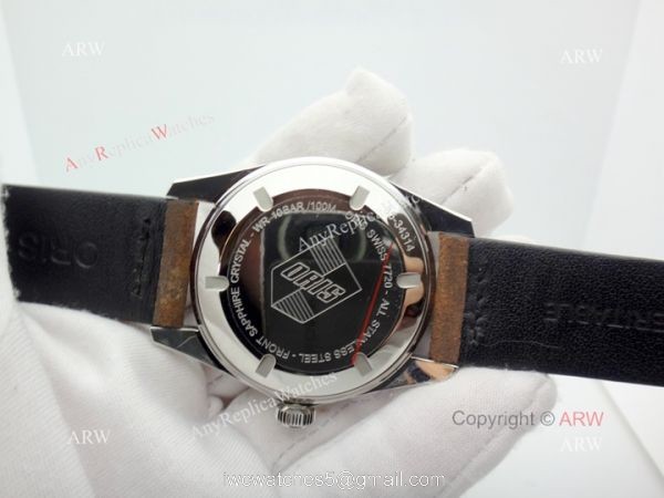 Swiss Grade Fake Oris 2836 Watch SS Dark Blue Dial Black Bezel Swiss Grade Fake Oris 2836 Watch SS Dark Blue Dial Black Bezel