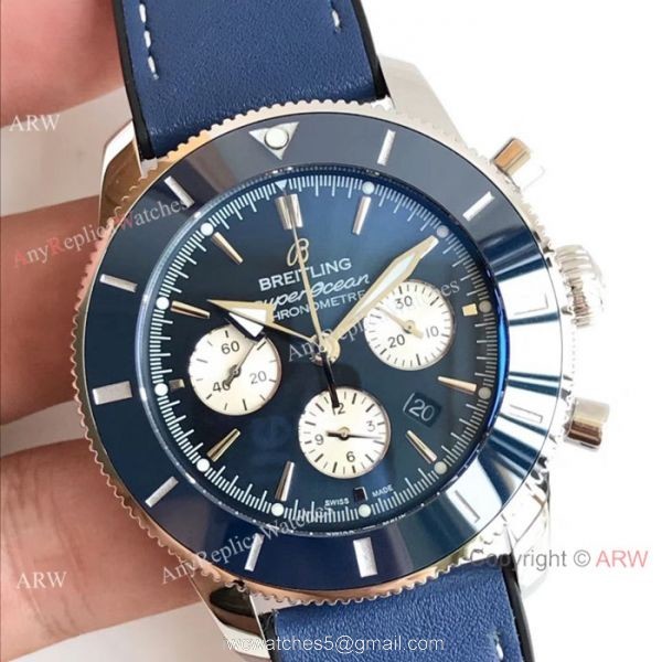 Copy Breitling Superocean Heritage II B01 Chronograph 7750 Watch SS Blue Dial Copy Breitling Superocean Heritage II B01 Chronograph 7750 Watch SS Blue Dial