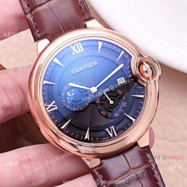 New Style Rose Gold Cartier Ballon Bleu De Moon Phase Automatic Watch New Style Rose Gold Cartier Ballon Bleu De Moon Phase Automatic Watch