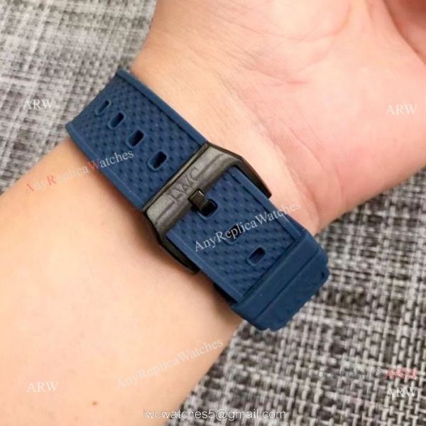 Replica IWC Aquatimer Watch Black Case Blue Chronograph Dial Replica IWC Aquatimer Watch Black Case Blue Chronograph Dial