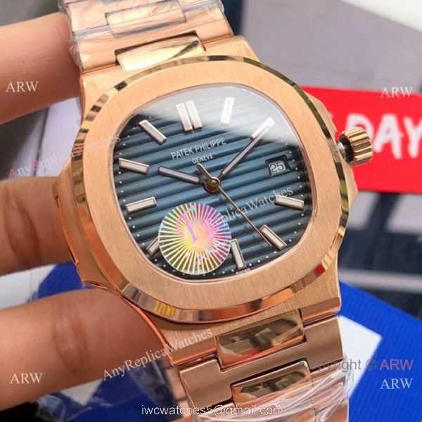 Swiss Replica Patek Philippe Nautilus 5711 Rose Gold Blue Watches Swiss Replica Patek Philippe Nautilus 5711 Rose Gold Blue Watches