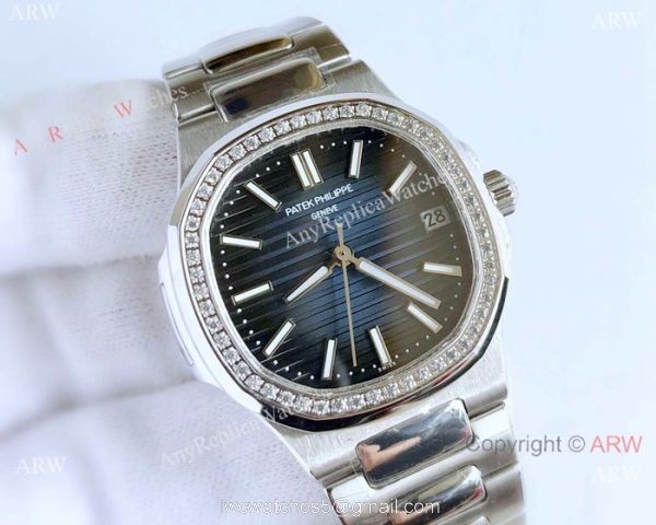 Swiss Replica Patek Philippe Ladies Nautilus Watch Diamond Bezel Swiss Replica Patek Philippe Ladies Nautilus Watch Diamond Bezel