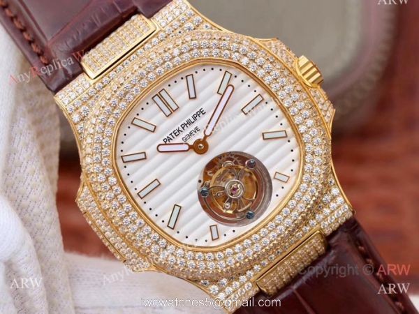 Swiss Copy Patek Philippe Nautilus Jumbo R8 Iced Out Full Diamond Watch Swiss Copy Patek Philippe Nautilus Jumbo R8 Iced Out Full Diamond Watch