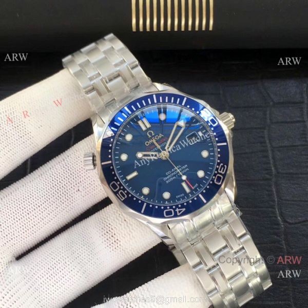 Omega Seamaster James Bond Omega Clone Watch Blue rubber Band Omega Seamaster James Bond Omega Clone Watch Blue rubber Band