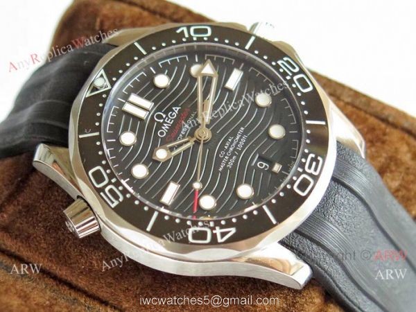 (OM)Swiss Omega Seamaster Diver 300m Omega 8800 Movement watch Black Dial Black Rubber Strap (OM)Swiss Omega Seamaster Diver 300m Omega 8800 Movement watch Black Dial Black Rubber Strap