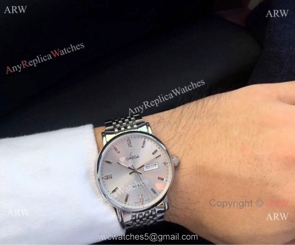 New Replica Omega Day Date Stainless Steel Silver Watch Automatic Movement New Replica Omega Day Date Stainless Steel Silver Watch Automatic Movement