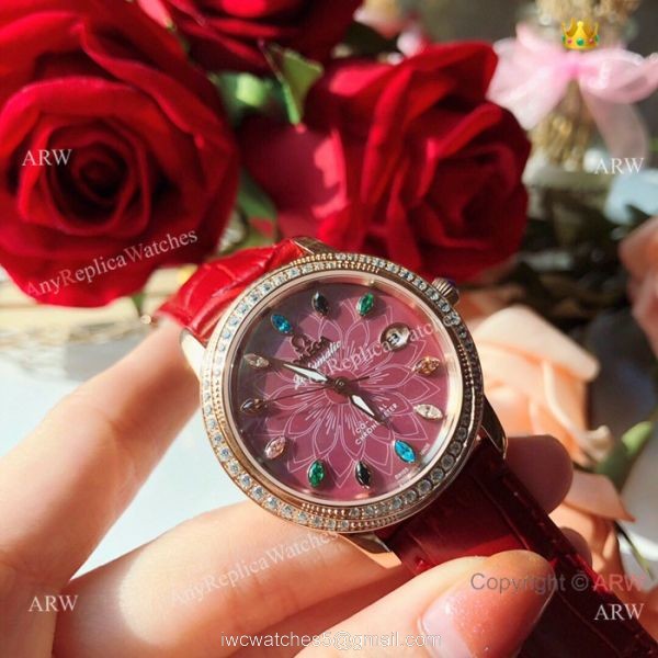 New Replica Omega Ladymatic 36mm Watches Rose Gold Diamond bezel New Replica Omega Ladymatic 36mm Watches Rose Gold Diamond bezel