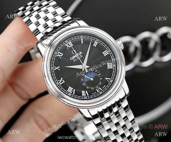 High Quality Omega De Ville Fake 2-Tone Rose Gold Moon Phase High Quality Omega De Ville Fake 2-Tone Rose Gold Moon Phase