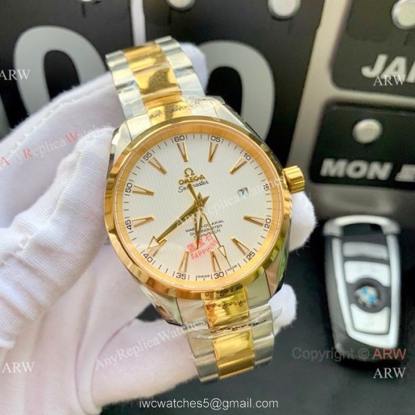 Copy Omega Seamaster Aqua Terra Swiss Citizen 8215 Watches 2-Tone Black Dial Copy Omega Seamaster Aqua Terra Swiss Citizen 8215 Watches 2-Tone Black Dial