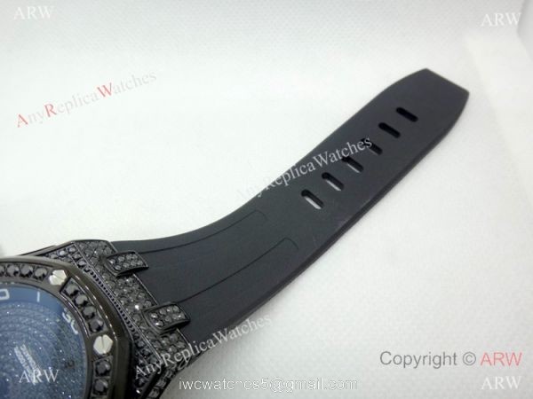 AAA Replica Audemars Piguet Iced Out Watch / Royal Oak Offshore Diver All Black AAA Replica Audemars Piguet Iced Out Watch / Royal Oak Offshore Diver All Black
