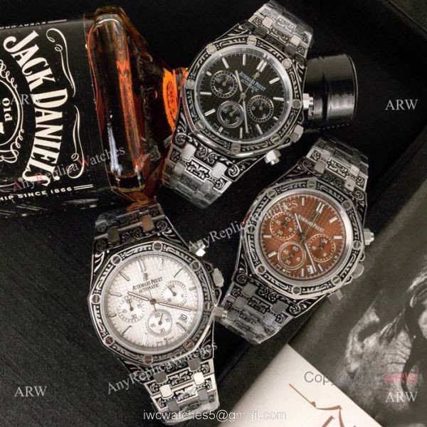 New Copy Audemars Piguet Royal Oak Tattoo Watch White Chronograph Face New Copy Audemars Piguet Royal Oak Tattoo Watch White Chronograph Face