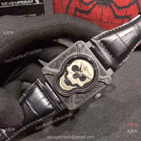 New Replica Bell Ross BR01 Burning Skull Tattoo Watch Quartz Movement New Replica Bell Ross BR01 Burning Skull Tattoo Watch Quartz Movement