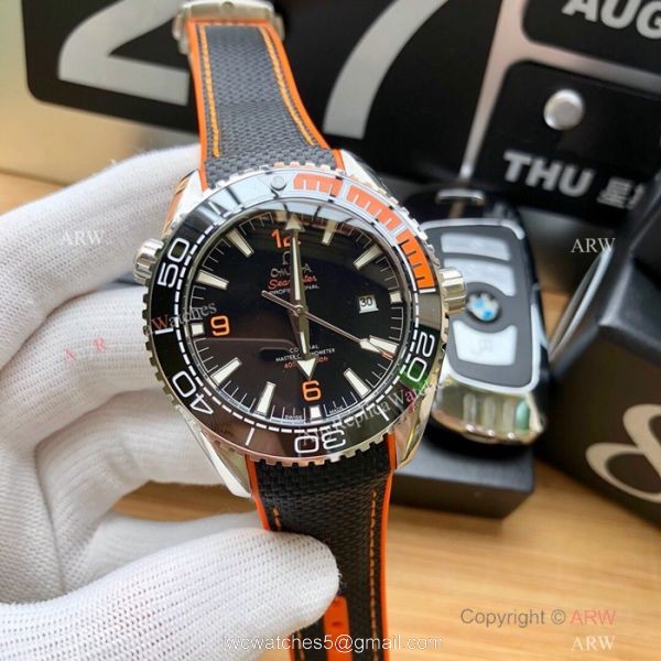Swiss Copy Omega Seamaster Planet Ocean 8500 Watches SS Blue Gummy Band Swiss Copy Omega Seamaster Planet Ocean 8500 Watches SS Blue Gummy Band