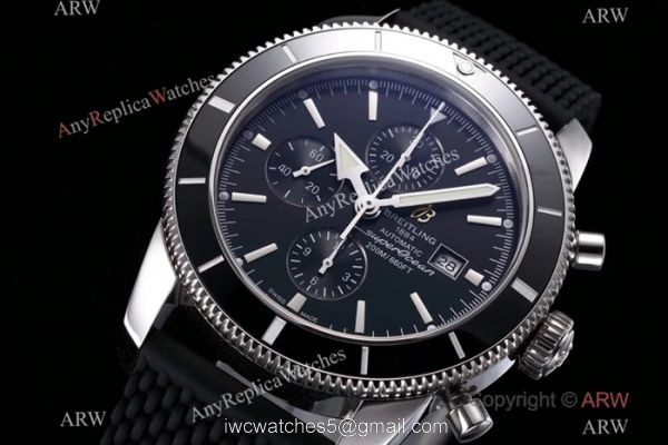 Swiss Copy Breitling Superocean Heritage Asia 7750 Watch SS Black Face Swiss Copy Breitling Superocean Heritage Asia 7750 Watch SS Black Face