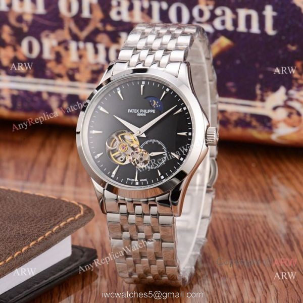 New Style Copy Patek Philippe Moon phase Watch Rose Gold 41mm Case New Style Copy Patek Philippe Moon phase Watch Rose Gold 41mm Case