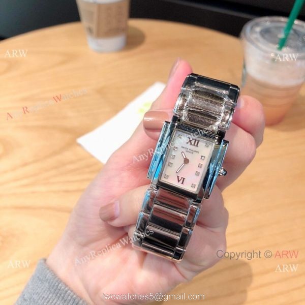New copy Patek Philippe Twenty 4 Watch Stainless Steel White MOP Dial New copy Patek Philippe Twenty 4 Watch Stainless Steel White MOP Dial