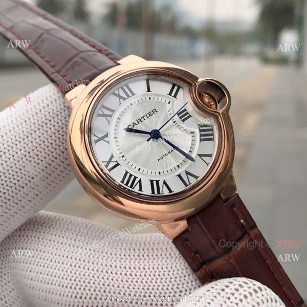 Swiss Quality Replica Cartier Ballon Bleu 33mm Watch SS Pink Dial Swiss Quality Replica Cartier Ballon Bleu 33mm Watch SS Pink Dial