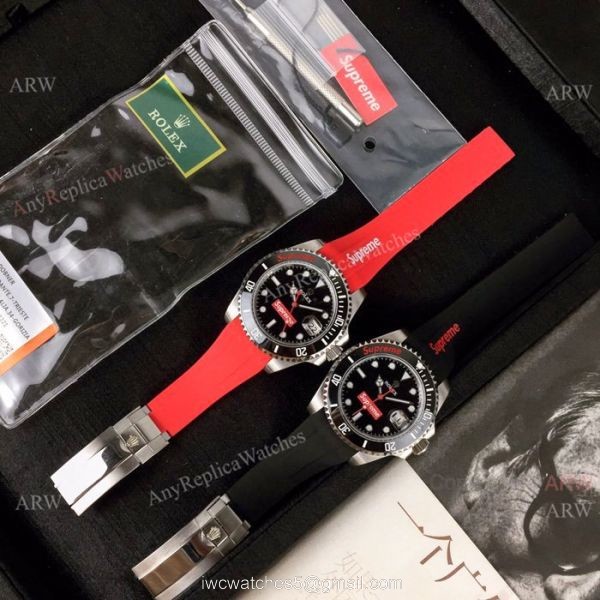 Rolex Supreme SS Black Ceramic Bezel Limited Edition Watch 40mm Rolex Supreme SS Black Ceramic Bezel Limited Edition Watch 40mm