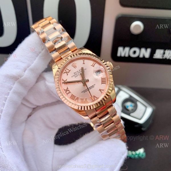 Swiss Replica Presidential Rolex Datejust 28mm Watch White MOP Dial Gold President Swiss Replica Presidential Rolex Datejust 28mm Watch White MOP Dial Gold President