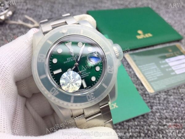 AJ Factory A7 Version Submariner Rolex Hulk Replica Watch Ss Green Ceramic AJ Factory A7 Version Submariner Rolex Hulk Replica Watch Ss Green Ceramic