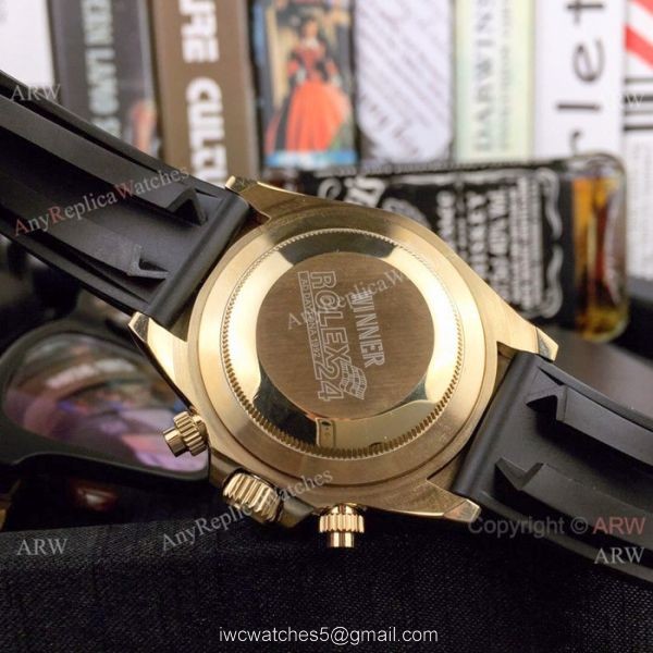 Yellow Gold Rolex Daytona Rubber Strap Replica Watch Mens 40mm Yellow Gold Rolex Daytona Rubber Strap Replica Watch Mens 40mm