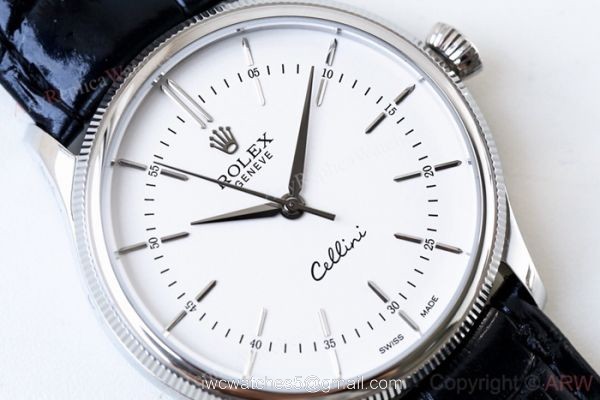 Swiss 3132 Rolex Geneve Cellini Time SS White Dial Watch Swiss 3132 Rolex Geneve Cellini Time SS White Dial Watch