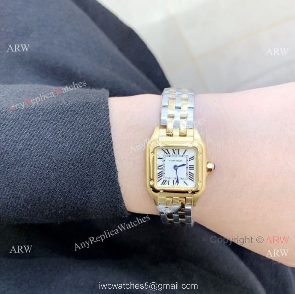 Fake Cartier Panthere de White Roman Dial Watch Small size 22mm Fake Cartier Panthere de White Roman Dial Watch Small size 22mm