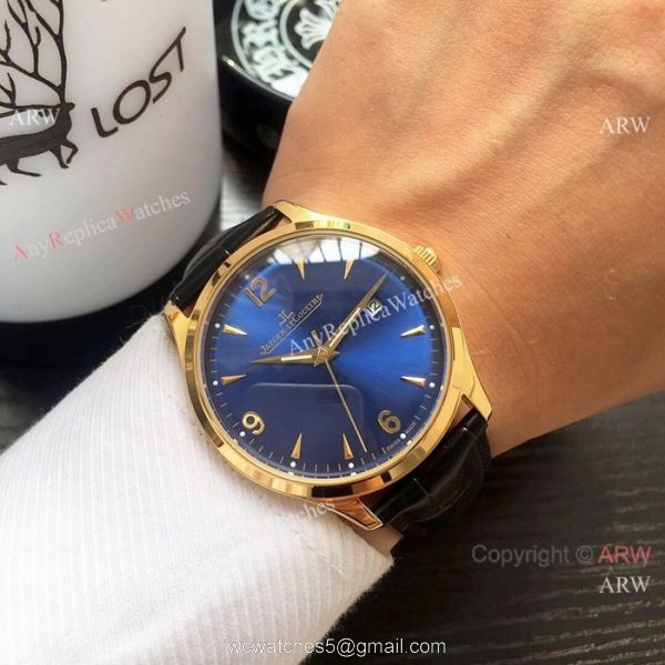 Jaeger leCoultre Master Ultra-Thin Men Watches SS Blue Dial Jaeger leCoultre Master Ultra-Thin Men Watches SS Blue Dial