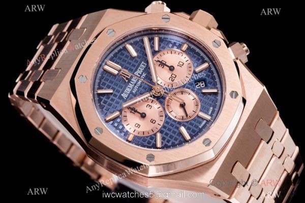 BF Factory Audemars Piguet Royal Oak Blue Dial Rose Gold Replica Watch BF Factory Audemars Piguet Royal Oak Blue Dial Rose Gold Replica Watch