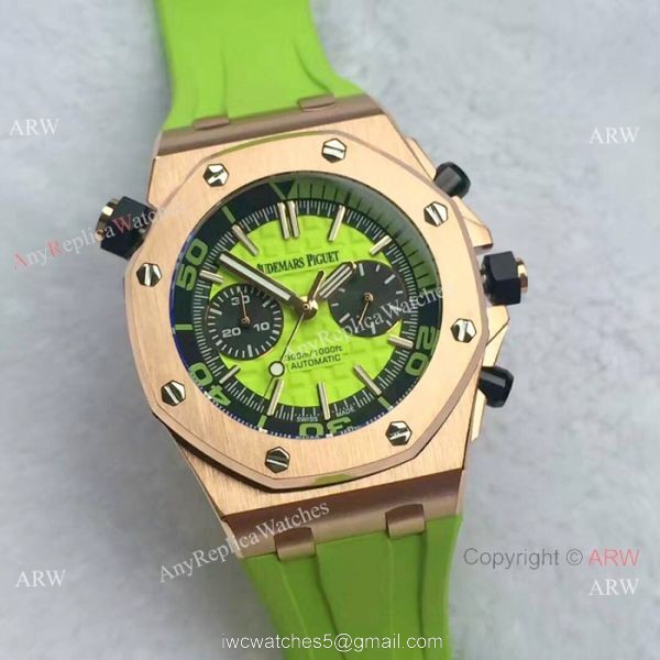 Japan Grade Royal Oak Offshore Diver Chronograph Watch Rose Gold Black Face 42mm Japan Grade Royal Oak Offshore Diver Chronograph Watch Rose Gold Black Face 42mm
