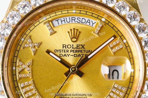 N9 Swiss Grade Rolex Day Date 2 Yellow Gold Diamond Roman Markers Watch 41mm N9 Swiss Grade Rolex Day Date 2 Yellow Gold Diamond Roman Markers Watch 41mm