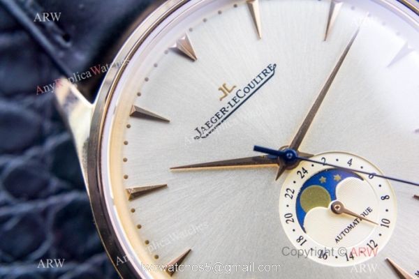 Swiss Grade Copy Jaeger-LeCoultre Master Ultra Thin Moon Wristwatch Silver Face Swiss Grade Copy Jaeger-LeCoultre Master Ultra Thin Moon Wristwatch Silver Face
