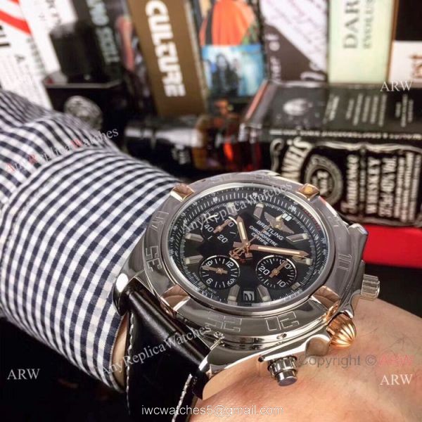 Replica Breitling Chronomat 01 Two Tone Rose Gold Watch Replica Breitling Chronomat 01 Two Tone Rose Gold Watch