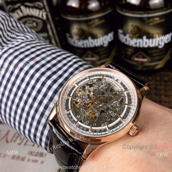 Best Quality Replica Jaeger-LeCoultre Skeleton Rose Gold Men Watch Best Quality Replica Jaeger-LeCoultre Skeleton Rose Gold Men Watch