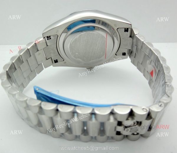 Best Rolex Day Date President Replica Watch 40mm Stainless Steel Blue Dial Best Rolex Day Date President Replica Watch 40mm Stainless Steel Blue Dial