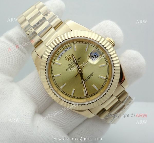 High Quality Replica Presidential Rolex Day-Date All Gold Watch 40mm High Quality Replica Presidential Rolex Day-Date All Gold Watch 40mm