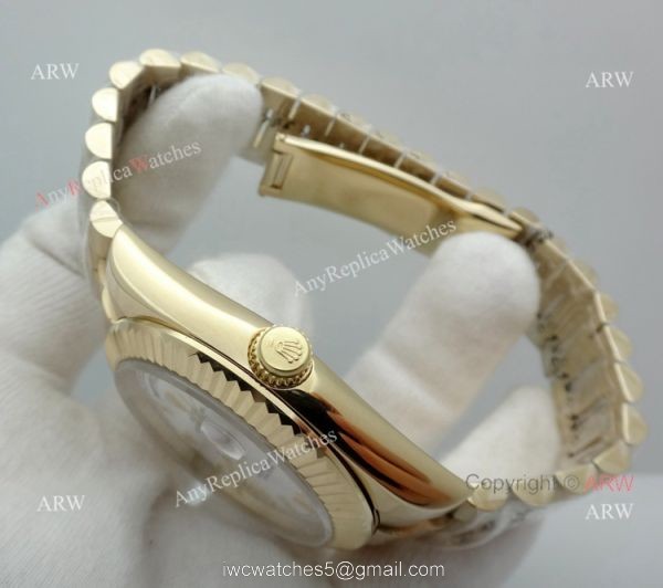 Rolex Day-Date White Dial Yellow Gold Watch 40mm Rolex Presidential Replica Watch Rolex Day-Date White Dial Yellow Gold Watch 40mm Rolex Presidential Replica Watch