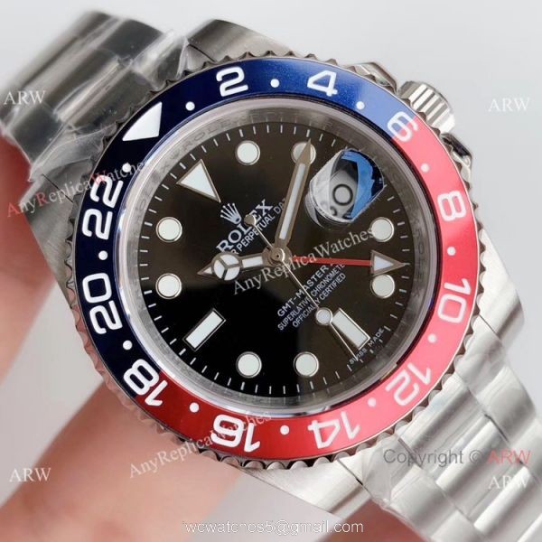 Replica Noob Factory V3 Rolex GMT 2018 Pepsi Watch Black Dial Oystersteel Replica Noob Factory V3 Rolex GMT 2018 Pepsi Watch Black Dial Oystersteel