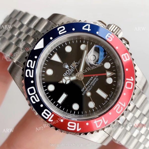 Noob Factory V3 Rolex GMT Master II Pepsi Replica Watch SS Jubilee Band Noob Factory V3 Rolex GMT Master II Pepsi Replica Watch SS Jubilee Band
