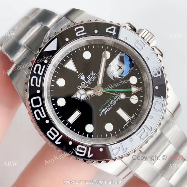 Swiss Grade Replica Rolex GMT-Master II Black Ceramic Bezel Watch NOOB V3 Swiss Grade Replica Rolex GMT-Master II Black Ceramic Bezel Watch NOOB V3