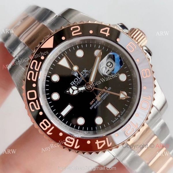 Copy Rolex GMT Master II Root-beer ETA2836 V3 Watch Noob Factory Replica Watches Copy Rolex GMT Master II Root-beer ETA2836 V3 Watch Noob Factory Replica Watches