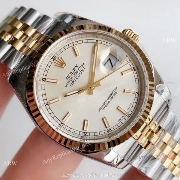 Copy Rolex Datejust 36mm Two Tone 904L Watch from AR Rolex Factory Copy Rolex Datejust 36mm Two Tone 904L Watch from AR Rolex Factory