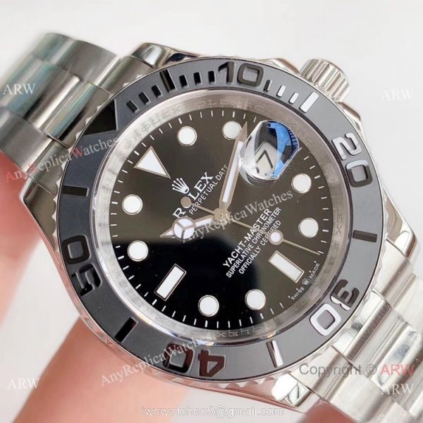 Swiss Replica Rolex Yachtmaster ETA2836 Watch Stainless Steel Black Bezel Swiss Replica Rolex Yachtmaster ETA2836 Watch Stainless Steel Black Bezel