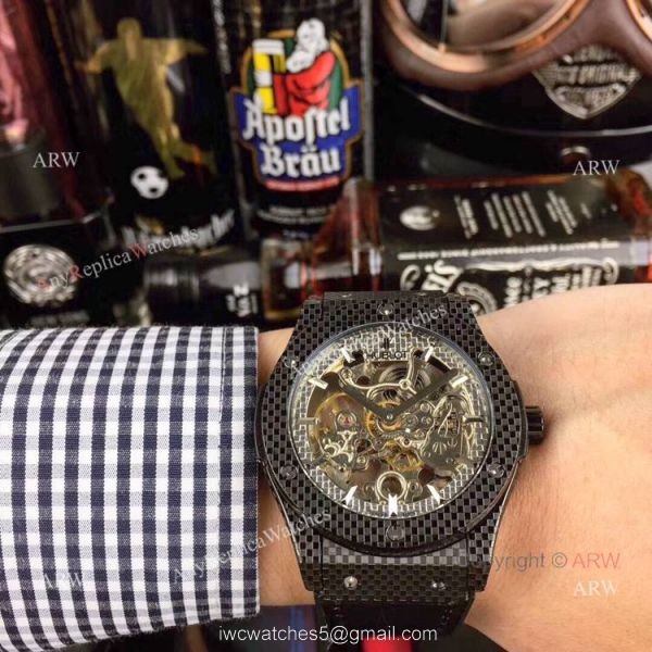 Copy Hublot Classic Fusion Watches Skeleton Dial Black Rubber Strap Copy Hublot Classic Fusion Watches Skeleton Dial Black Rubber Strap